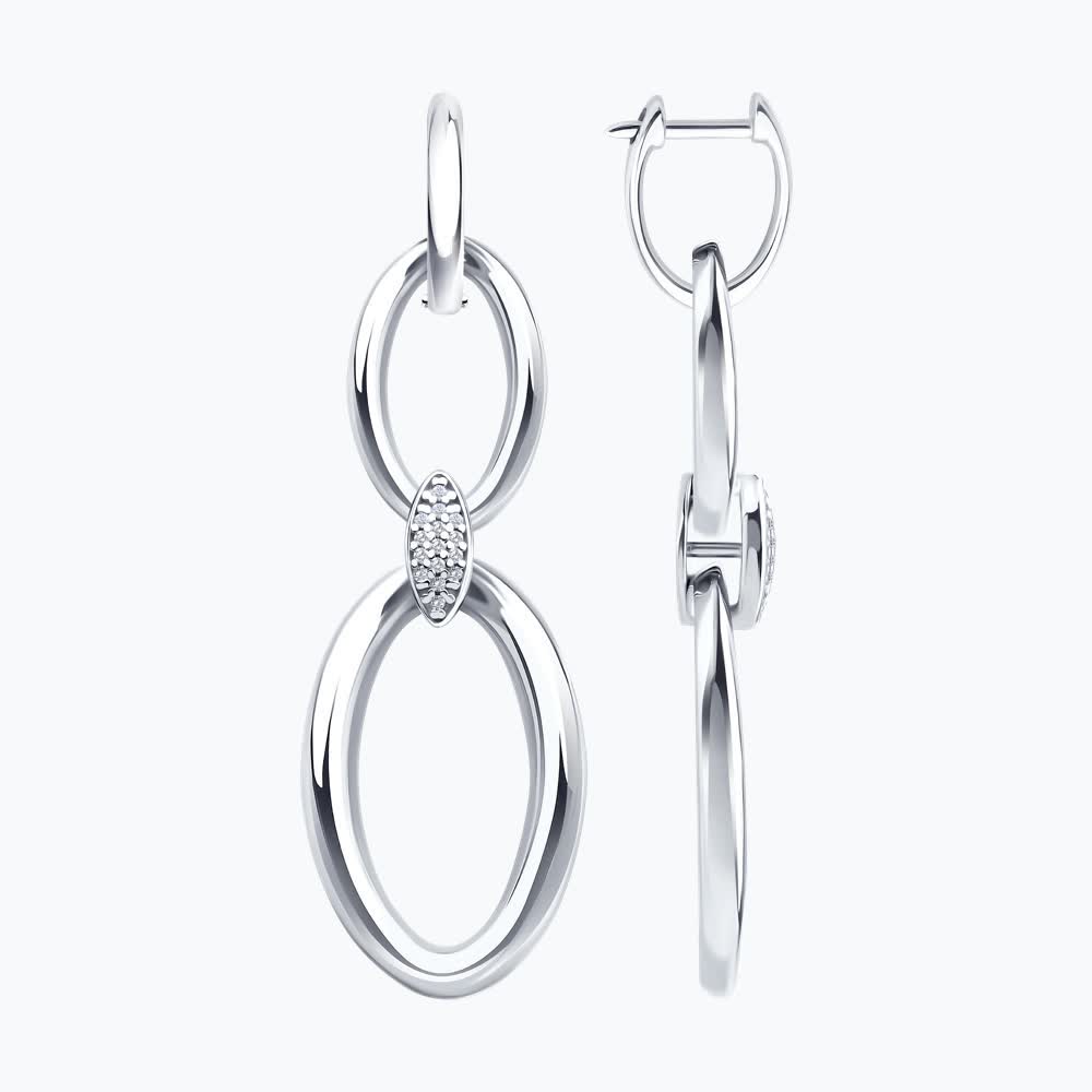 DomSerebra, родирование, каффы, английский, серьги, серебро, женский, 925